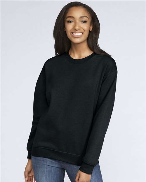 Gildan SF000 - Unisex Softstyle Midweight Crewneck Sweatshirt - Black