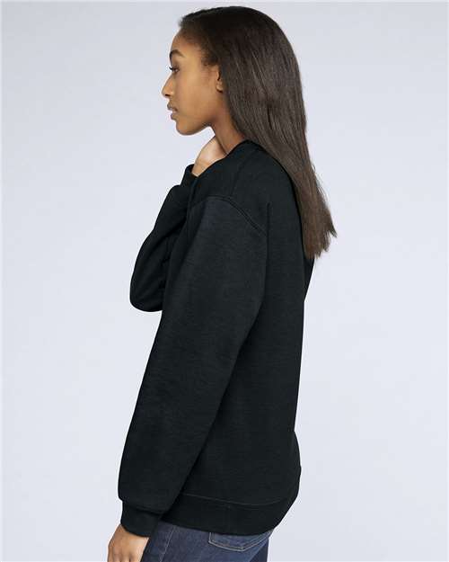 Gildan SF000 - Unisex Softstyle Midweight Crewneck Sweatshirt - Black