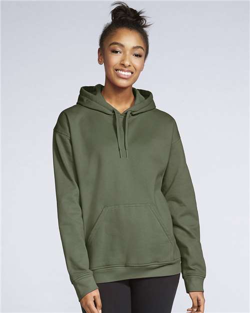 Gildan SF500 - Unisex Softstyle Midweight Hooded Sweatshirt - Military Green