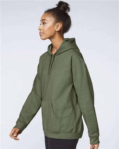 Gildan SF500 - Unisex Softstyle Midweight Hooded Sweatshirt - Military Green