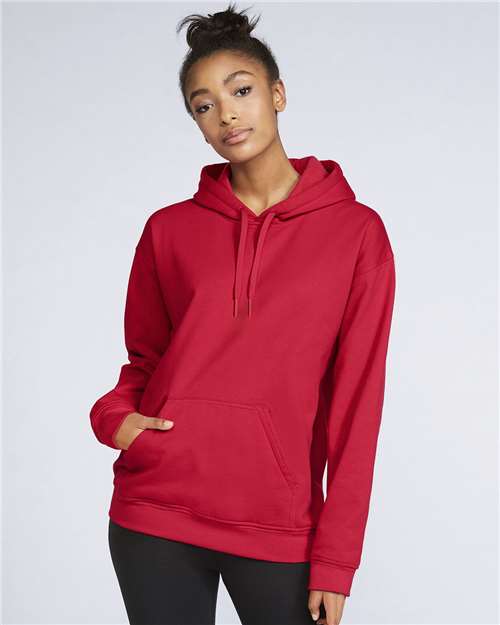 Gildan SF500 - Unisex Softstyle Midweight Hooded Sweatshirt - Red