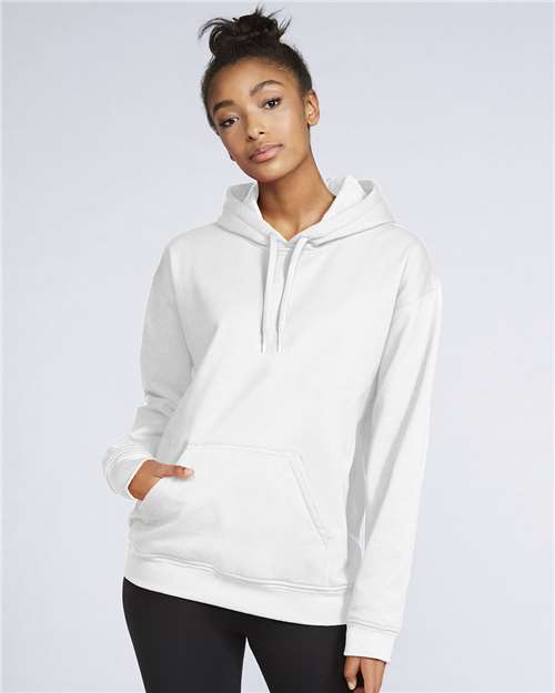 Gildan SF500 - Unisex Softstyle Midweight Hooded Sweatshirt - White