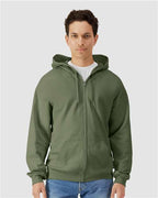 Gildan SF600 - Unisex Softstyle Full-Zip Hooded Sweatshirt - Military Green
