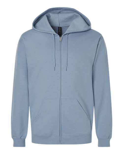 Gildan SF600 - Unisex Softstyle Full-Zip Hooded Sweatshirt - Stone Blue
