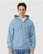 Gildan SF600 - Unisex Softstyle Full-Zip Hooded Sweatshirt - Stone Blue