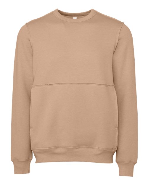 BELLA + CANVAS 3743 — FWD Fashion Raw Seam Crewneck Sweatshirt - Heather Oat