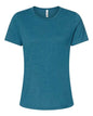 BELLA + CANVAS 6400CVC - Womens Relaxed Fit Heather CVC Tee - Heather Deep Teal