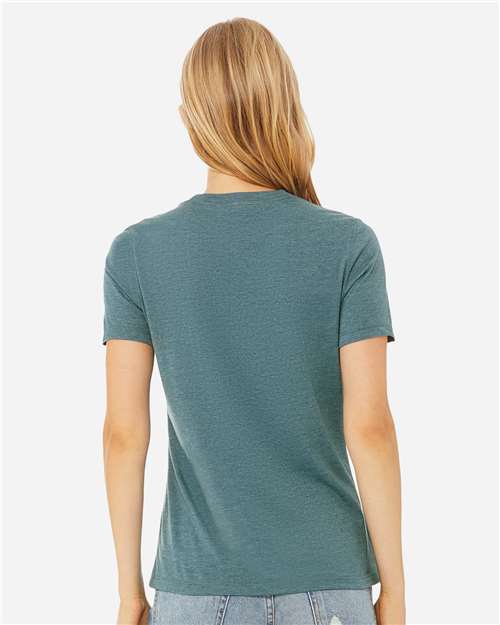 BELLA + CANVAS 6400CVC - Womens Relaxed Fit Heather CVC Tee - Heather Deep Teal