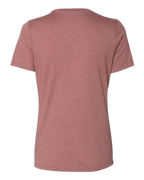 BELLA + CANVAS 6400CVC - Womens Relaxed Fit Heather CVC Tee - Heather Mauve