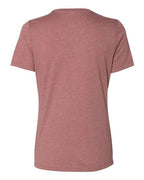 BELLA + CANVAS 6400CVC - Womens Relaxed Fit Heather CVC Tee - Heather Mauve