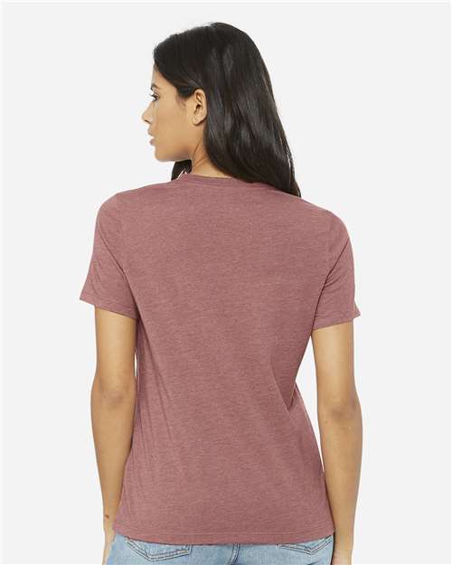 BELLA + CANVAS 6400CVC - Womens Relaxed Fit Heather CVC Tee - Heather Mauve