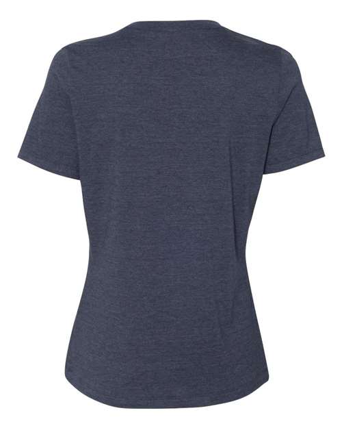 BELLA + CANVAS 6400CVC - Womens Relaxed Fit Heather CVC Tee - Heather Navy