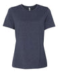 BELLA + CANVAS 6400CVC - Womens Relaxed Fit Heather CVC Tee - Heather Navy