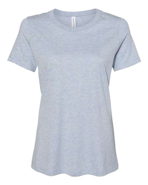 BELLA + CANVAS 6400CVC - Womens Relaxed Fit Heather CVC Tee - Heather Prism Blue