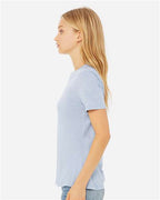BELLA + CANVAS 6400CVC - Womens Relaxed Fit Heather CVC Tee - Heather Prism Blue