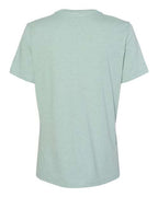 BELLA + CANVAS 6400CVC - Womens Relaxed Fit Heather CVC Tee - Heather Prism Dusty Blue