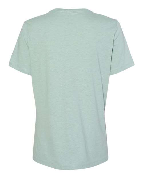 BELLA + CANVAS 6400CVC - Womens Relaxed Fit Heather CVC Tee - Heather Prism Dusty Blue