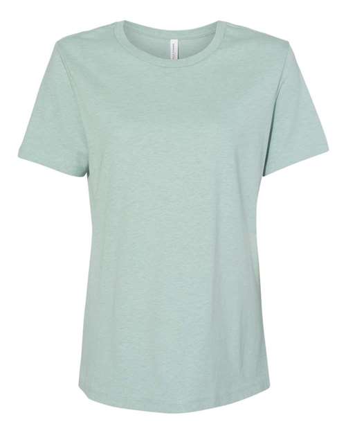 BELLA + CANVAS 6400CVC - Womens Relaxed Fit Heather CVC Tee - Heather Prism Dusty Blue