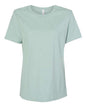 BELLA + CANVAS 6400CVC - Womens Relaxed Fit Heather CVC Tee - Heather Prism Dusty Blue