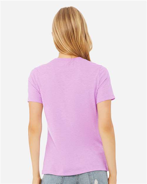 BELLA + CANVAS 6400CVC - Womens Relaxed Fit Heather CVC Tee - Heather Prism Lilac