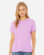 BELLA + CANVAS 6400CVC - Womens Relaxed Fit Heather CVC Tee - Heather Prism Lilac