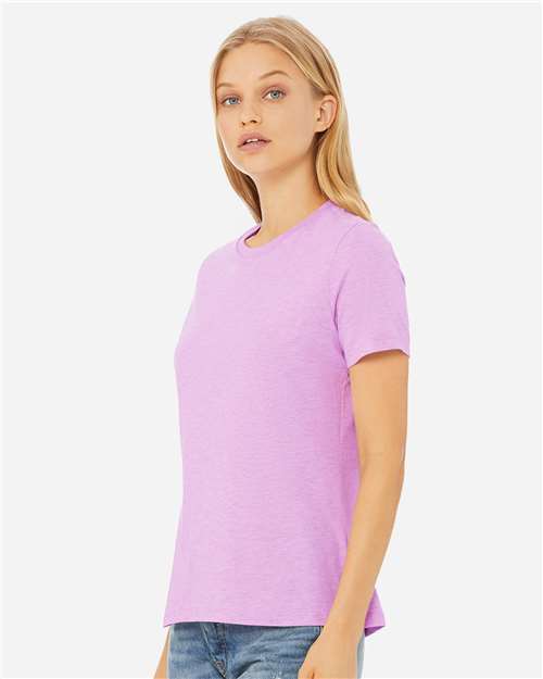 BELLA + CANVAS 6400CVC - Womens Relaxed Fit Heather CVC Tee - Heather Prism Lilac