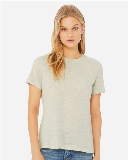 BELLA + CANVAS 6400CVC - Womens Relaxed Fit Heather CVC Tee - Heather Prism Natural