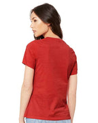 BELLA + CANVAS 6400CVC - Womens Relaxed Fit Heather CVC Tee - Heather Red