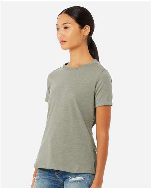 BELLA + CANVAS 6400CVC - Womens Relaxed Fit Heather CVC Tee - Heather Stone