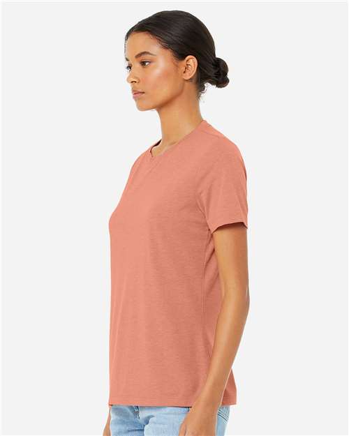 BELLA + CANVAS 6400CVC - Womens Relaxed Fit Heather CVC Tee - Heather Sunset