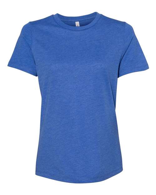 BELLA + CANVAS 6400CVC - Womens Relaxed Fit Heather CVC Tee - Heather True Royal