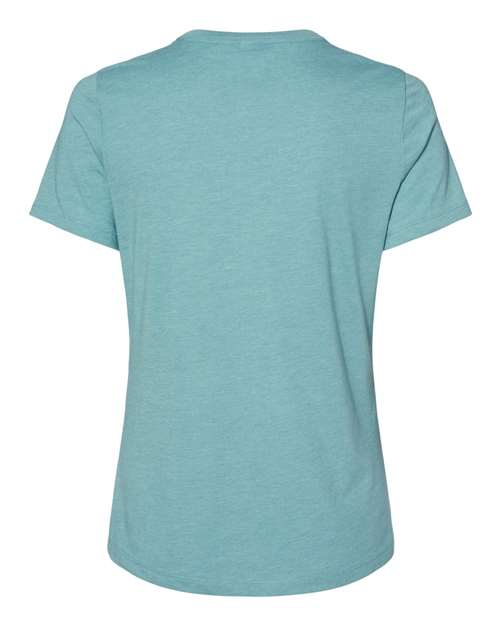 BELLA + CANVAS 6400CVC - Womens Relaxed Fit Heather CVC Tee - Heather Blue Lagoon