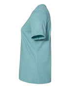BELLA + CANVAS 6400CVC - Womens Relaxed Fit Heather CVC Tee - Heather Blue Lagoon