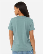 BELLA + CANVAS 6400CVC - Womens Relaxed Fit Heather CVC Tee - Heather Blue Lagoon