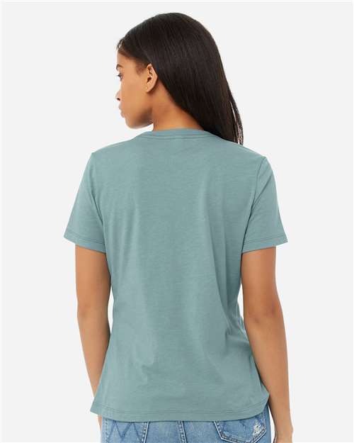 BELLA + CANVAS 6400CVC - Womens Relaxed Fit Heather CVC Tee - Heather Blue Lagoon