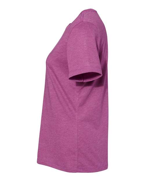 BELLA + CANVAS 6400CVC - Womens Relaxed Fit Heather CVC Tee - Heather Magenta