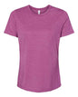BELLA + CANVAS 6400CVC - Womens Relaxed Fit Heather CVC Tee - Heather Magenta