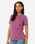 BELLA + CANVAS 6400CVC - Womens Relaxed Fit Heather CVC Tee - Heather Magenta