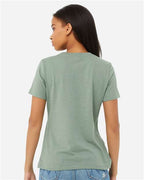BELLA + CANVAS 6400CVC - Womens Relaxed Fit Heather CVC Tee - Heather Sage