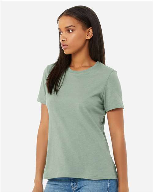 BELLA + CANVAS 6400CVC - Womens Relaxed Fit Heather CVC Tee - Heather Sage