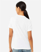 BELLA + CANVAS 6413 - Womens Relaxed Fit Triblend Tee - Solid White Triblend
