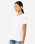 BELLA + CANVAS 6413 - Womens Relaxed Fit Triblend Tee - Solid White Triblend