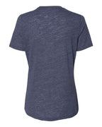 BELLA + CANVAS 6416 — Women’s Relaxed Fit Vintage Slub Tee — Navy Slub (flat)