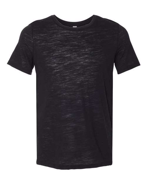 BELLA + CANVAS 6416 — Women’s Relaxed Fit Vintage Slub Tee - Solid Black Slub