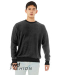 BELLA + CANVAS 3345 — Unisex FWD Fashion Sueded Drop Shoulder Crewneck Sweatshirt — Black Heather