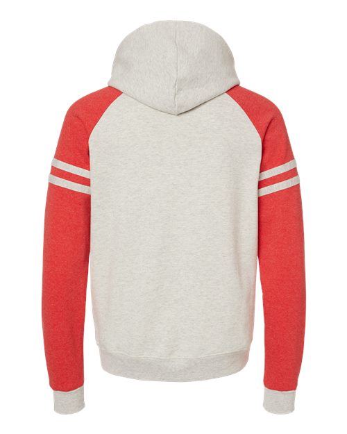 JERZEES 97CR - Unisex Nublend® Varsity Colorblocked Raglan Hooded Sweatshirt JERZEES