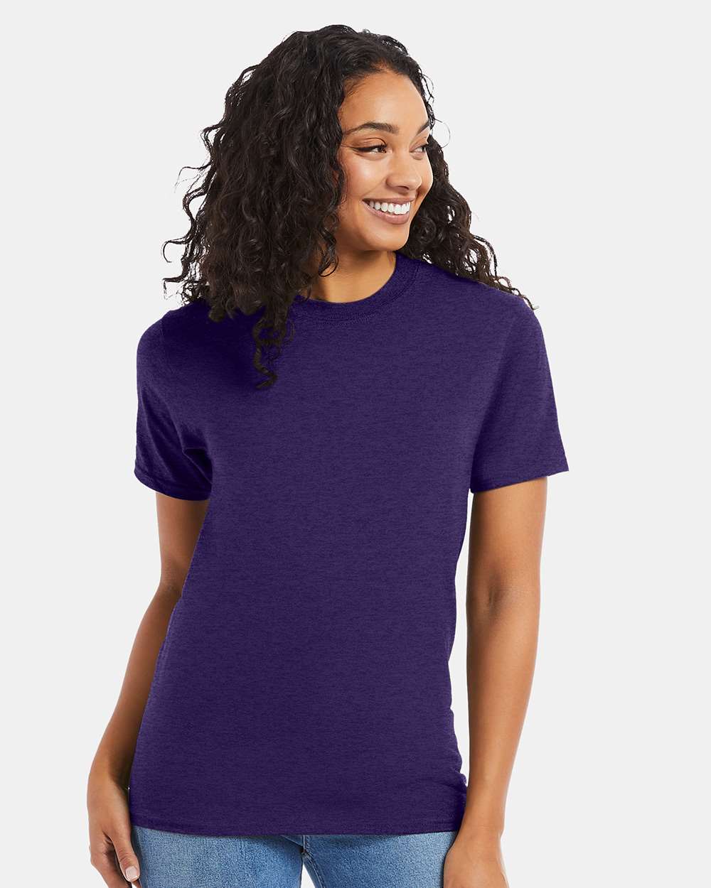 Hanes 5180 - Unisex Beefy-T® T-Shirt — Grape Smash Heather