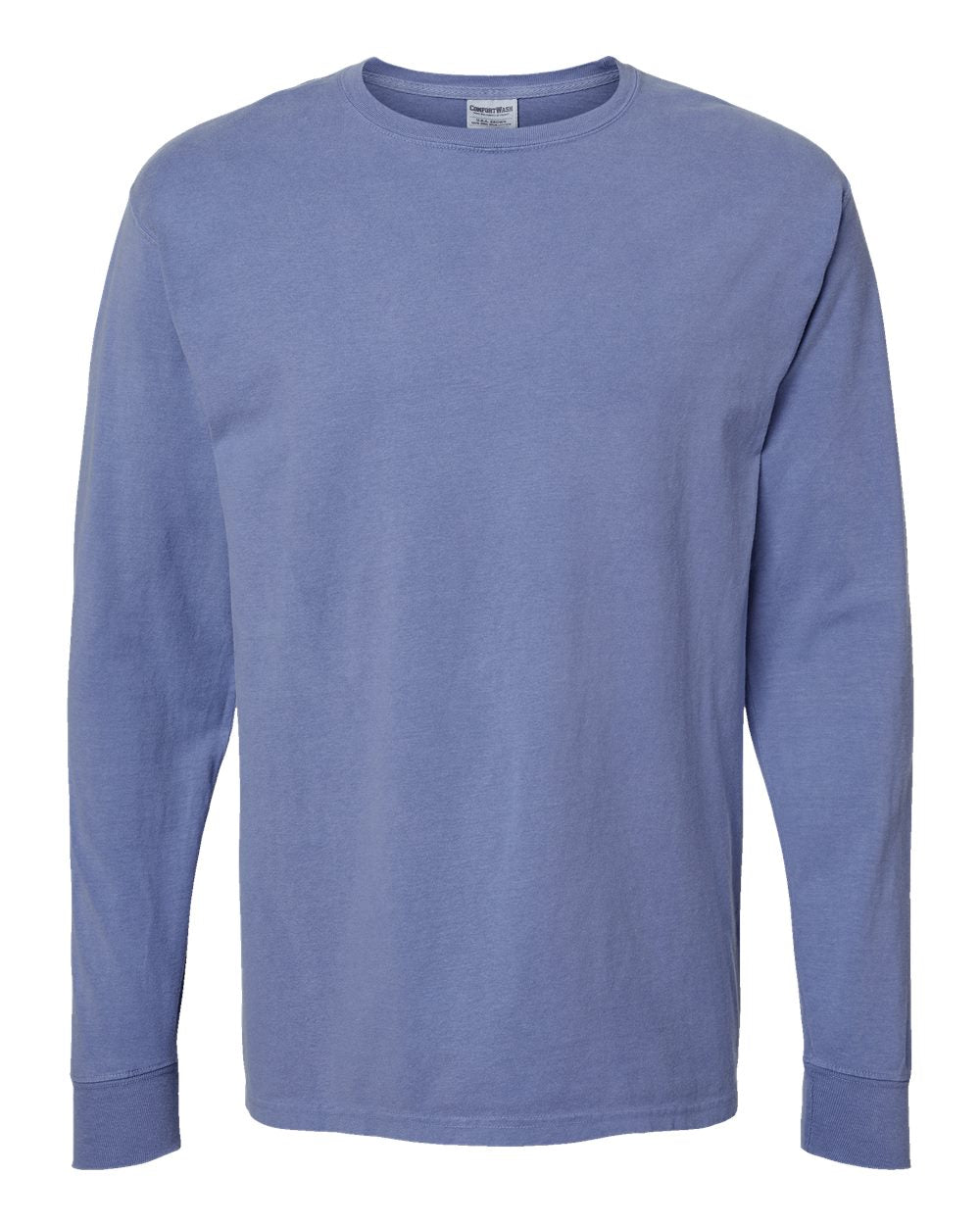 ComfortWash by Hanes GDH200 - Unisex Garment-Dyed Long Sleeve T-Shirt — Frontier Blue (flat)