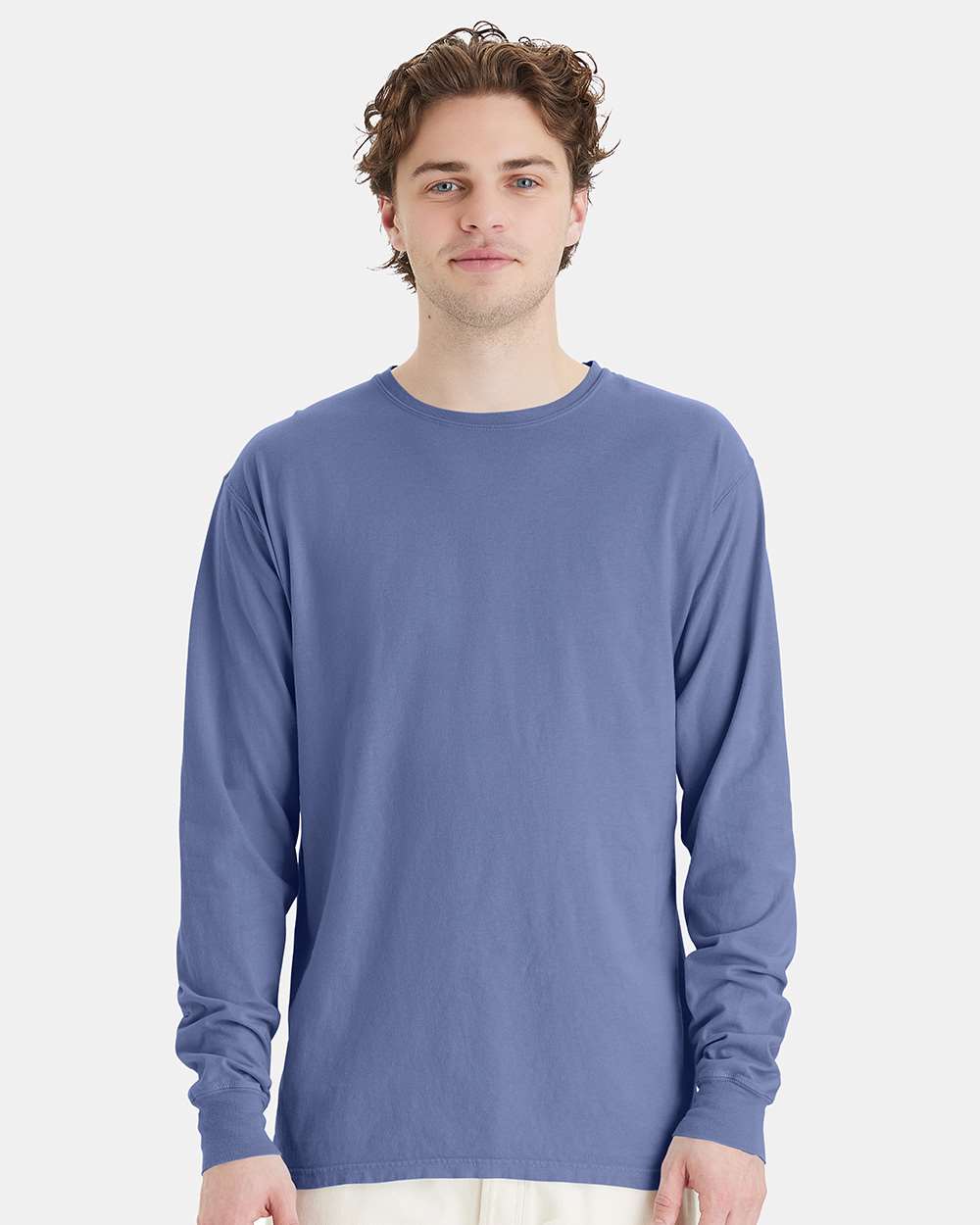 ComfortWash by Hanes GDH200 - Unisex Garment-Dyed Long Sleeve T-Shirt — Frontier Blue