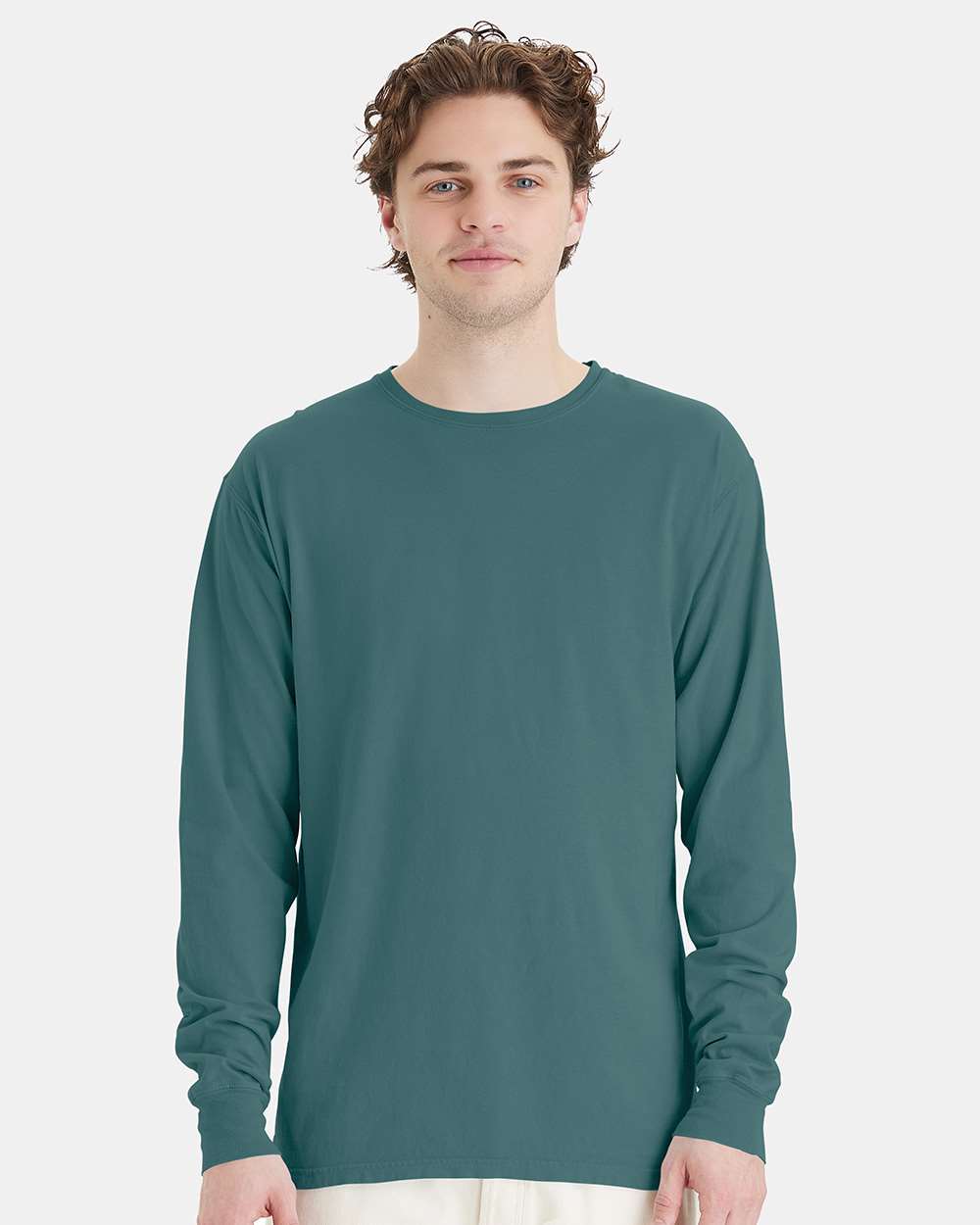 ComfortWash by Hanes GDH200 - Unisex Garment-Dyed Long Sleeve T-Shirt — Cactus